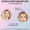 BhjKL Wall Mount Makeup Bathroom Mirror, 8'' Double Sided1x/ 10x Magnification, Cosmetic Mirror, 360 Swivel Vanity Mirror Extension (Gold) view 3