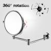 BhjKL Wall Mount Makeup Bathroom Mirror, 8'' Double Sided1x/ 10x Magnification, Cosmetic Mirror, 360 Swivel Vanity Mirror Extension (Gold) view 4