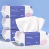 PoeticEHome Extra Thick Face Towels Disposable | Cotton Soft Dry Wipes Biodegradable for Facial Cleansing & Makeup Remover (4 Pack) view 1