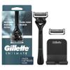 Gillette Intimate Razor for Men, Mens Pubic Razors for Manscaping, Gentle and Easy to Use, Designed For Pubic Hair, 1 Handle, 2 Blade Refills view 1