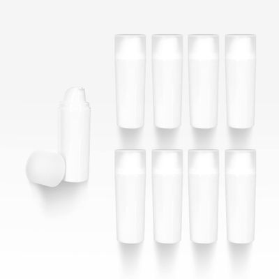 Cosmetic Packaging Now Pure Airless Bottle, 100 ML, White with Frosted Cap (12 Pack)