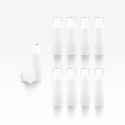 Cosmetic Packaging Now Pure Airless Bottle, 15 ML, White with Frosted Cap (Carton - 300 Pack)