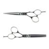 Cricket Logo Gold Series Pro 5.75 Hair Cutting Shear and 30T Thinning Texturizing Scissors Duo Set, Stainless Steel, Convex Edge, Value Set with Hair Dryer Gift view 1