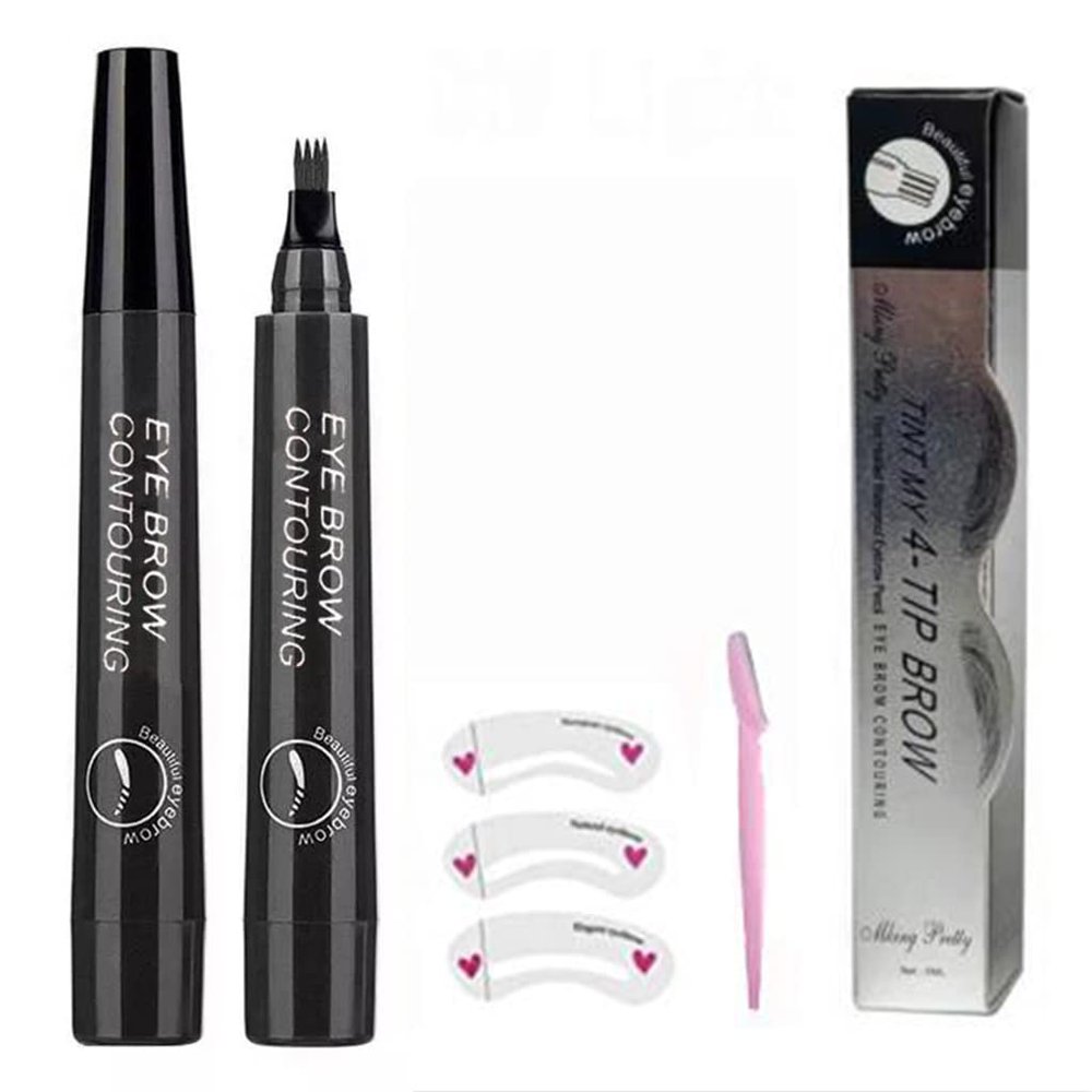 Professional Eyebrow Pencil, Waterproof, Easy and Easy to Shape Eyebrows, Long Lasting, Eyebrow Pencil (black suit)