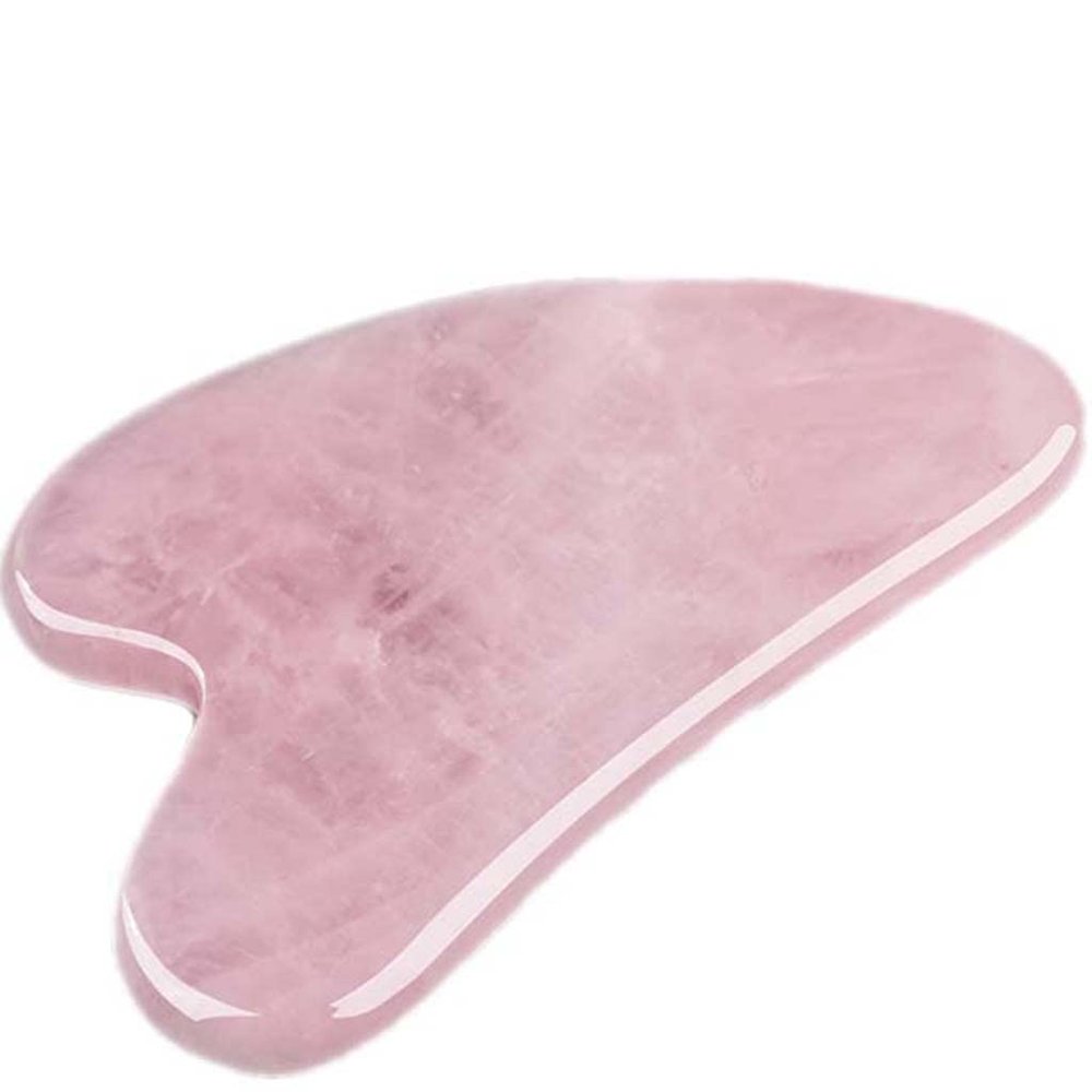 8.2cm Gua Sha Facial Tool,Natural Pink Crystal Face and Gua Sha Set, Face for Eye Puffiness Treatment, Skin Tightening, Rejuvenation Face & Neck
