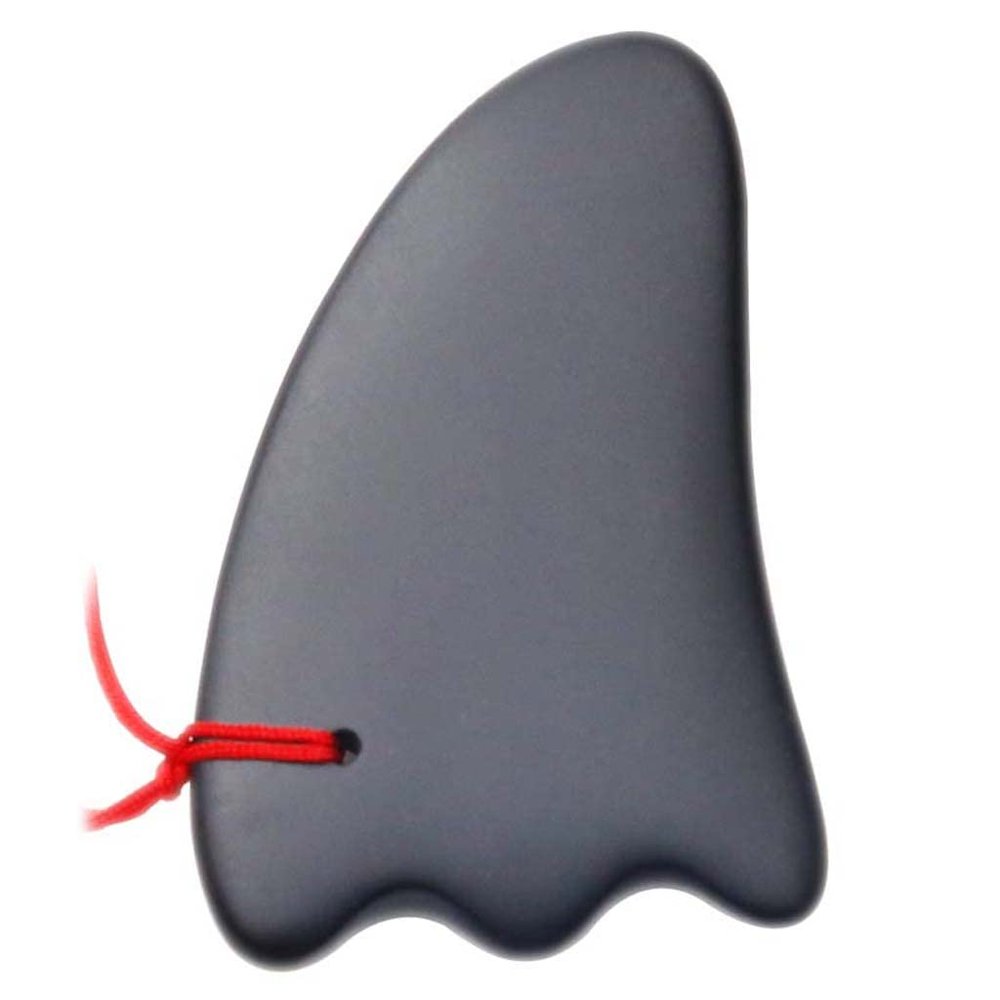 Triangle Wave Scraper | Bian Stone Gua Sha Massage Tool | Traditional Anti-Aging Scraper | Shoulder and Neck | for Silky Smooth and Beautiful Skin