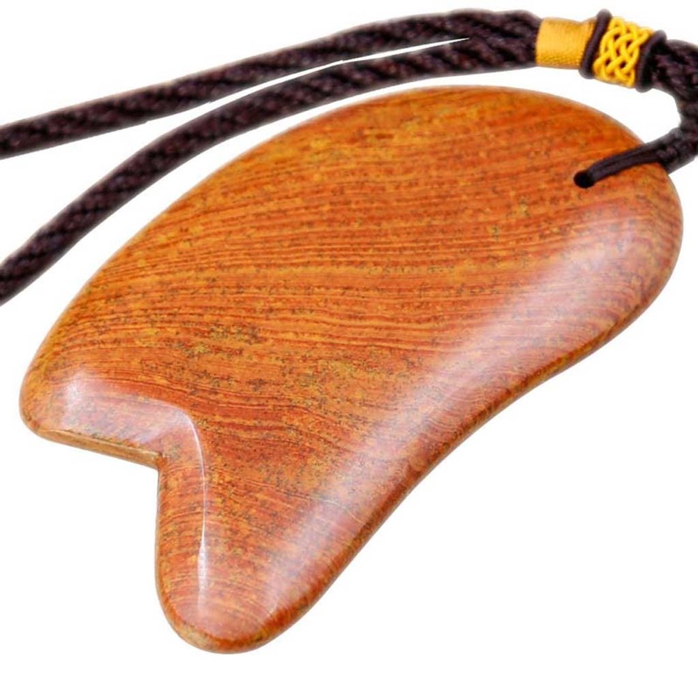 11cm Bianstone Gua Sha Massage Tool, Spa Therapy, Gua Sha Board for Facial Skin Care Body Massage Trigger Point Treatment, Stress Relief and Pain Relief