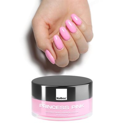 Nailboo Dip Powder for Nails, Princess Pink  Bright Pink Nail Dipping Powder, Custom Made with Highly Pigmented Ultra-Fine Formula, No UV Light Needed, DIY Nails at Home for Beginners or Pros, 0.5 oz