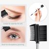 2PCS Professional Double-Ended Eyebrow and Eyelash Brush Set - Angled Eye Brow Brush, Spoolie, and 3 Head Eyelash Comb - Makeup Grooming Tool for Shaping Brows and Lashes view 2