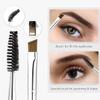 2PCS Professional Double-Ended Eyebrow and Eyelash Brush Set - Angled Eye Brow Brush, Spoolie, and 3 Head Eyelash Comb - Makeup Grooming Tool for Shaping Brows and Lashes view 3