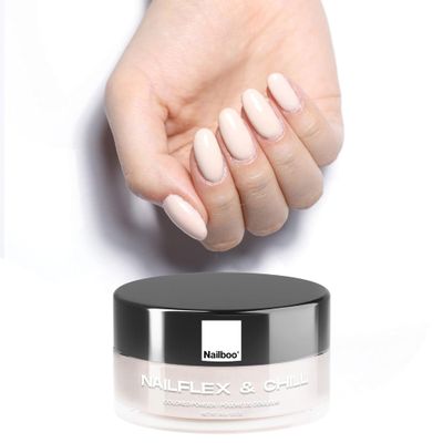 Nailboo Dip Powder for Nails, Nailflex & Chill  Pale Nude Nail Dipping Powder, Custom Made with Highly Pigmented Ultra-Fine Formula, No UV Light Needed, DIY Nails at Home for Beginners or Pros 0.5 oz