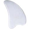 8.2cm Gua Sha Facial Tool, Natural White Crystal Scraper Spa Universal Facial Beauty Gua Sha Pad, Face, Eye, Neck, Body Gua Sha Massage Tool view 1