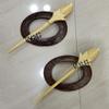 Leave Design Hair Sticks Styling Hair Vintage Hairpin Chopsticks Hairpins Disk Hair Sticks Hair Accessories for Women Girls (Bright Pattern) Set of two view 2