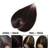 100% Human Hair Topper Toupee, 120% Density Natural Top Hair Pieces Silk Base Clip in Crown Toppers, Straight Wiglets Hairpieces for Bests Gift for Ladies (Size : 12lnch) view 2