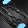 Professional Hair Cutting Shears, 6inch Professional Japan 440c steel Black Dragon handle hair scissors cutting barber tools haircut thinning shears hairdresser scissors (Color : Set with bag) view 1