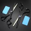 Professional Hair Cutting Shears, 6inch Professional Japan 440c steel Black Dragon handle hair scissors cutting barber tools haircut thinning shears hairdresser scissors (Color : Set with bag) view 3