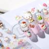 Dedyel Cute Nail Stickers 5D Embossed Cartoon Cat Nail Stickers Kawaii Animal Self-Adhesive Nail Decals for Women Girls Kids Nail Art Decoration view 3