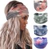 Acenail Wide Headbands Women Knotted Turban Headband Elastic Non Slip Hairbands Tie Dye Yoga Cotton Hair Scarfs Workout Boho Head Wraps Fashion Hair Accessories for Women 4Pcs(Tie Dye A) view 1