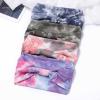 Acenail Wide Headbands Women Knotted Turban Headband Elastic Non Slip Hairbands Tie Dye Yoga Cotton Hair Scarfs Workout Boho Head Wraps Fashion Hair Accessories for Women 4Pcs(Tie Dye A) view 2