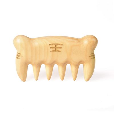 TAN MUJIANG Massage hair Comb Handmade Natural Wood Scalp Massage Lucky Tiger