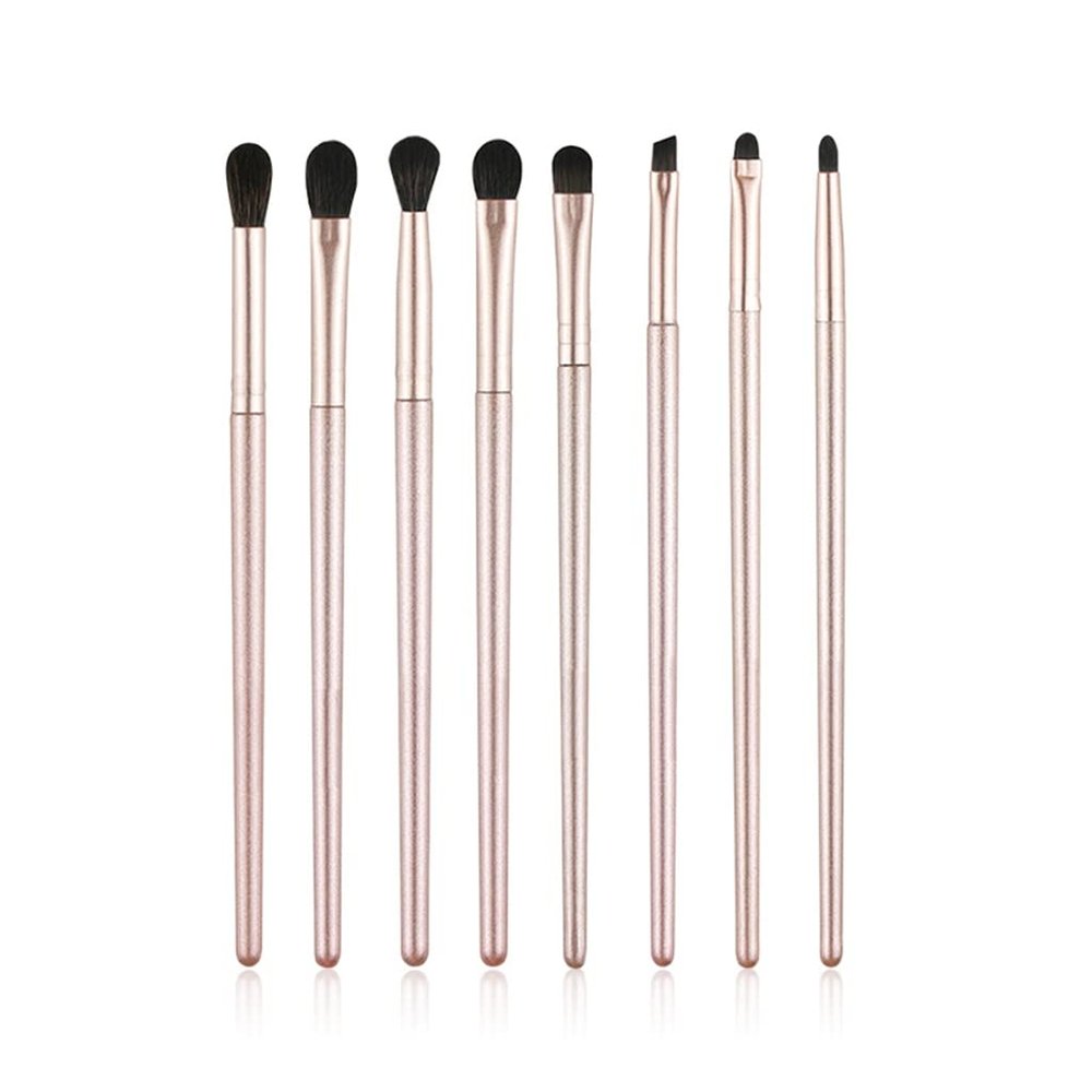 MJWDP 4Pcs/8Pcs Make Up Brushes Set Professional Powder Foundation Blush Makeup Brush Soft Synthetic Hair Contour Pincel (Color : Gold, Size : 8pcs)