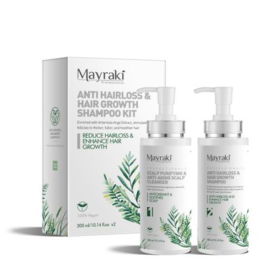 Mayraki Anti Hair Loss & Volumizing Shampoo Kit for Color-Treated Hair |Clarifying Growth Shampoo For Fuller, Thicker Hair | 300 ml | 10.14 fl.oz x2