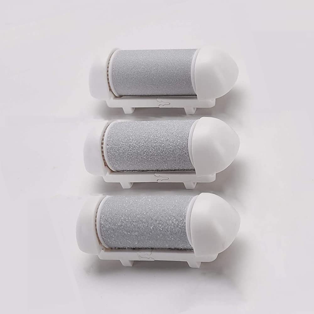 3 Pack Different Replacement Roller Head for Electric Callus Remover, Foot File Pedicure Tools for Feet Callus Shaver Pedicure Kit for Cracked Heels and Dead Skin (3pcs Different Coarse)