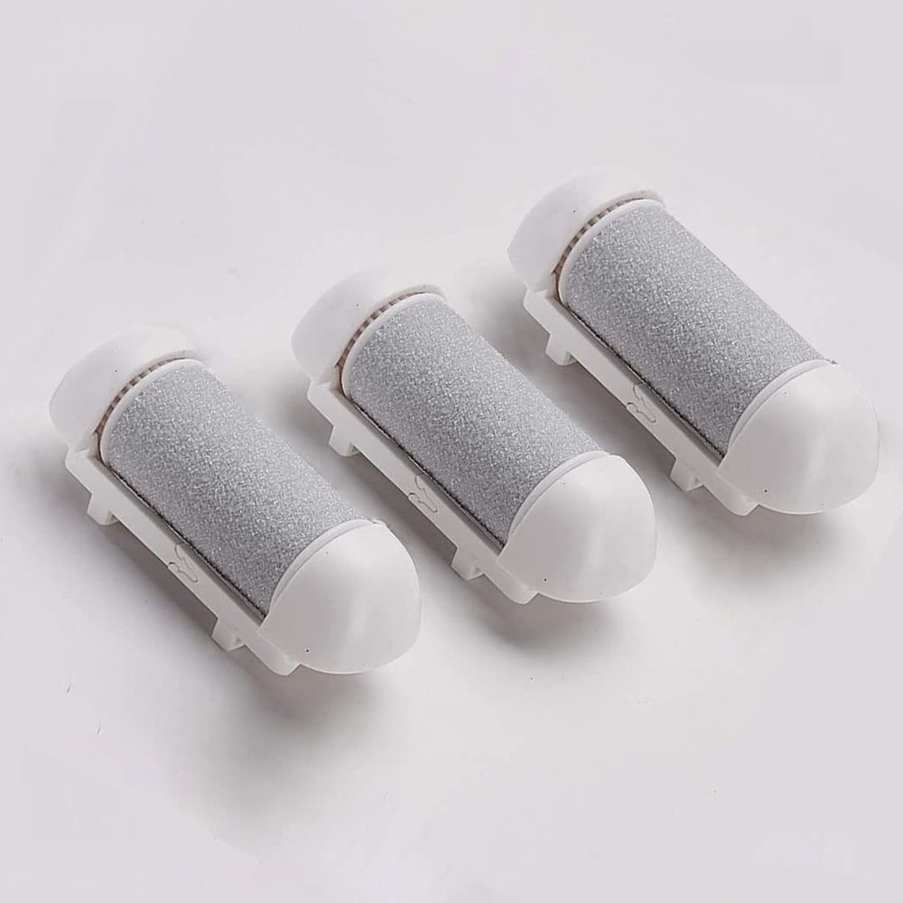 3 Pack Same Rough Replacement Roller Heads for Electric Callus Remover, Foot File Pedicure Tools for Feet Callus Shaver Pedicure Kit (3pcs Regular Coarse)