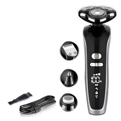 Head Shavers for Bald Men, 3 -Speed Electric Shaver For Men Wet Dry Pro Beard Hair Trimmer Rechargeable Razor Facial Body Shaving Machine Grooming Kit (Color : Set)