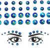 Eye Body Face Gems Jewels Rhinestone Stickers Acrylic Self Adhesive Crystal Blue Makeup Diamonds Face Tattoo Stick Gems for Women Festival Accessory DIY Crafts and Nail Art Decorations 3 Sheets view 1