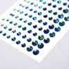 Eye Body Face Gems Jewels Rhinestone Stickers Acrylic Self Adhesive Crystal Blue Makeup Diamonds Face Tattoo Stick Gems for Women Festival Accessory DIY Crafts and Nail Art Decorations 3 Sheets view 2