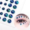 Eye Body Face Gems Jewels Rhinestone Stickers Acrylic Self Adhesive Crystal Blue Makeup Diamonds Face Tattoo Stick Gems for Women Festival Accessory DIY Crafts and Nail Art Decorations 3 Sheets view 3