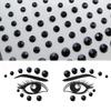Eye Body Face Black Gems Jewels Rhinestone Stickers Acrylic Self Adhesive Crystal Makeup Diamonds Face Tattoo Stick Gems for Women Festival Accessory DIY Crafts and Nail Art Decorations 3 Sheets view 1