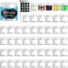 100 Set Plastic Jars Makeup Travel Makeup Container with Lids Small Storage Containers for Creams Toiletries Chalkboard Label Stickers Marker(1 oz,White) view 1