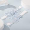 JWICOS Bride Wedding Lace Garters Stretch Flower Garter Set Bridal Garters Costume for Women and Girls (Sky Blue) view 4