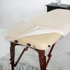 ARTABLE Massage Table Protection Cover Universal Fabric Fitted PU Vinyl Leather Bed Sheet Tables 28-32" Wide Fits Round&Square Corner Tables 1 Count (Beige, 30 x 70 Inch) view 1