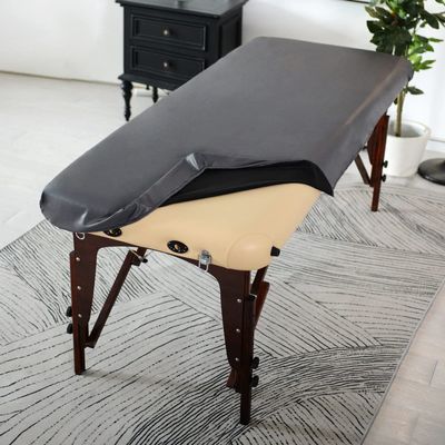 ARTABLE Massage Table Protection Cover Universal Fabric Fitted PU Vinyl Leather Bed Sheet Tables 28-32" Wide Fits Round&Square Corner Tables 1 Count (Grey, 30 x 70 Inch)