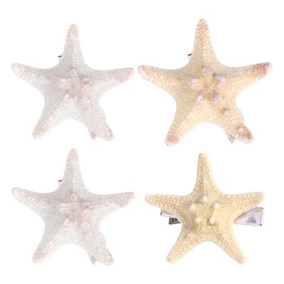 KALLORY Shell Hair Clip, Hair Pins Mermaid Alligator Clips Beach Cute Hair Accessories for Girls (4pcs)