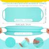 4 Pack Exfoliating Washcloth Back Scrubber Set, 2 Exfoliating Body Scrubber Nylon Back Body Scrub Towel, 2 Pairs Shower Gloves for Women Men Bath Shower Exfoliation(Pink, Light Blue, Green) view 2