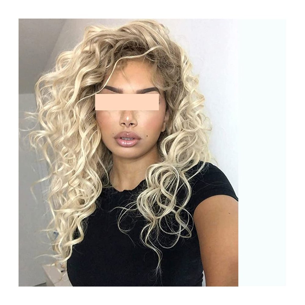 TOMYEUS Wigs Wigs for Women Costume Wig for Girls Sexy Blonde Wig with Dark Roots for Daily Party (Color : 01)