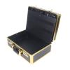 Professional Barber Case with Code Lock, Salon Hair Cutting Storage Organizer Kit Stylist Tool Box Traveling Case for Clippers Trimmers Blades Shears Combs Brushes (Gold) view 4