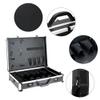 Professional Barber Case with Code Lock, Salon Hair Cutting Storage Organizer Kit Stylist Tool Box Traveling Case for Clippers Trimmers Blades Shears Combs Brushes (Black+White) view 2