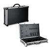 Professional Barber Case with Code Lock, Salon Hair Cutting Storage Organizer Kit Stylist Tool Box Traveling Case for Clippers Trimmers Blades Shears Combs Brushes (Black+White) view 3
