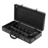 WDZCZDoo Professional Barber Case with Code Lock, Salon Hair Cutting Storage Organizer Kit Stylist Tool Box Traveling Case for Clippers Trimmers Blades Shears Combs Brushes (B Black) view 3