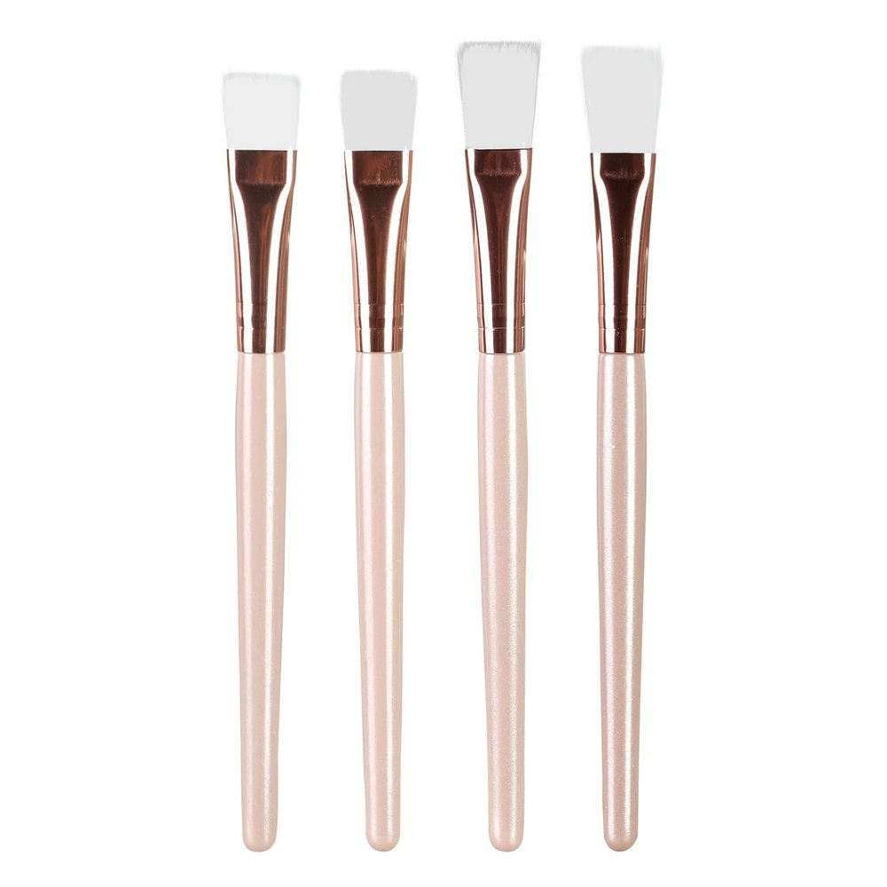 TEONEI Facial Mask Brush Soft Makeup Brushes Wooden Handle Mask Applicator Brushes Face Brushes Cosmetic Tools,4Pcs