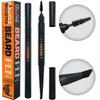 Beard Pen Filler for Men - Barber Styling Grooming Pencil - Waterproof, Sweat Proof, Long Lasting Solution with Natural Finish - Cover Beard and Scalp Patches in Seconds - Black 2 Pack view 1