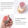 Beomeen Face Brush 2 in 1, Facial Cleansing Exfoliating Brush with Ultra Fine Soft Bristles for Pore Deep Cleansing Silicone Double Side Face Wash Scrub Brush for Skin Care, Gold view 3