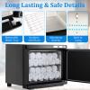 Hot Towel Warmer Cabinet with LED Light - JXSDLIY 23L Large Capacity Towel Cabinet for Bathroom 2-in-1 Professional Hot Towel Warmers for Facials SPA Massage Salon Heats Up Quick Towel Heater (black) view 2