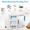 Hot Towel Warmer Cabinet with LED Light - JXSDLIY 23L Large Capacity Towel Cabinet for Bathroom 2-in-1 Professional Hot Towel Warmers for Facials SPA Massage Salon Heats Up Quick Towel Heater (white) view 3