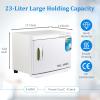 Hot Towel Warmer Cabinet with LED Light - JXSDLIY 23L Large Capacity Towel Cabinet for Bathroom 2-in-1 Professional Hot Towel Warmers for Facials SPA Massage Salon Heats Up Quick Towel Heater (white) view 4